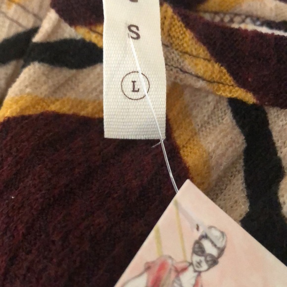 NWT Maroon Striped Dress Size L - Picture 5 of 5